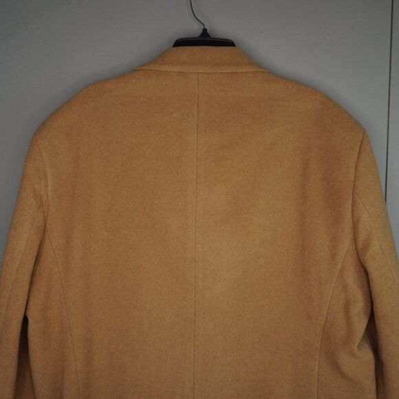 Calvin Klein Prosper Wool Blend X-Fit Slim Fit Overcoat Coat in Camel size 48Reg - Picture 11 of 16
